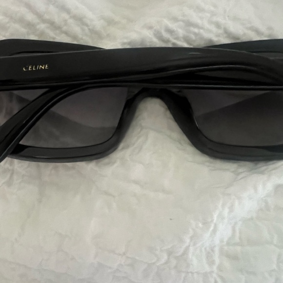 CELINE SQUARE oversized black SUNGLASSES square frames - Picture 6 of 7